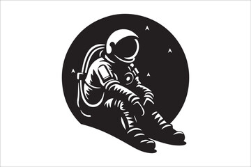 Blast Off into Space: Chic Astronaut T-Shirt Design