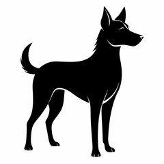 black dog vector file and  Silhouette