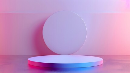 Minimalist Product Display with Neon Lights.