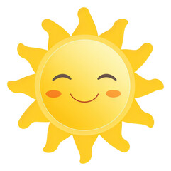 Fototapeta premium PNG Sun png cartoon sky white background