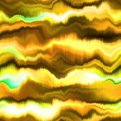 Blurry silk green brown vertical autumn fall tie dye texture background. Wavy irregular bleeding wave seamless pattern. Atmospheric ombre distort effect. Space dyed all over print