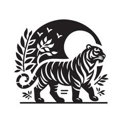 A Tiger Vector Art Illustration