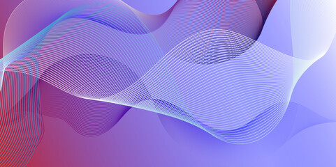 Vector minimal technology diagonal blue blend line dynamic frequency flow futuristic smooth digital creative wave blend pattern background. abstract swoosh speed wave lines modern stream background.