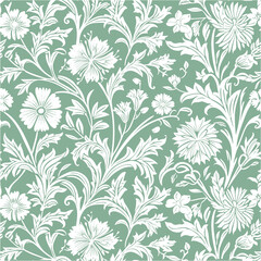 Seamless pattern with flowers and leaves. Floral pattern for wallpaper or fabric