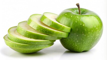 green apple, sliced