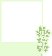 Leaf Polaroid Leaves Photo Frames Background