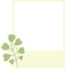 Leaf Polaroid Leaves Photo Frames Background