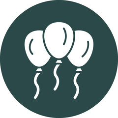 Ballon  Glyph Circle Icon