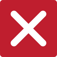 Obraz premium Red cross mark