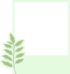 Obraz premium Leaf Polaroid Leaves Photo Frames Background