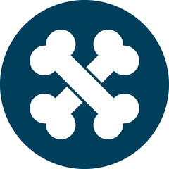 Bones  Glyph Circle Icon