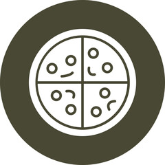 Pizza  Glyph Circle Icon