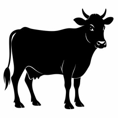silhouette of a cow vector