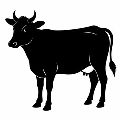 silhouette of a cow vector