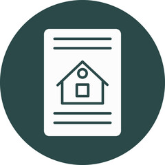 Brochuers  Glyph Circle Icon