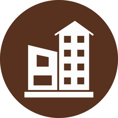 Residential  Glyph Circle Icon