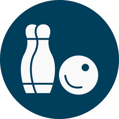 Bowling  Glyph Circle Icon