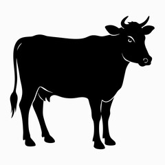 silhouette of a cow vector