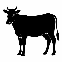 silhouette of a cow vector