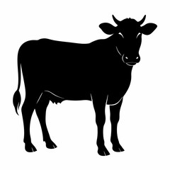 silhouette of a cow vector
