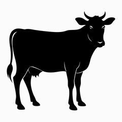silhouette of a cow vector