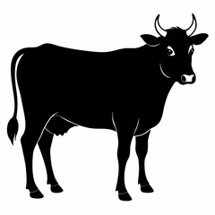 silhouette of a cow vector