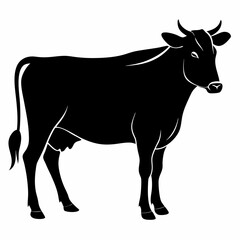 silhouette of a cow vector