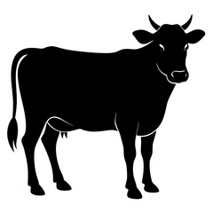 silhouette of a cow vector