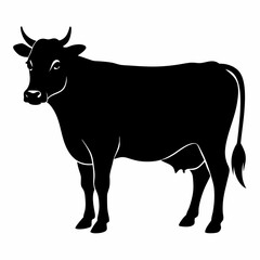 silhouette of a cow vector