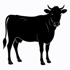silhouette of a cow vector