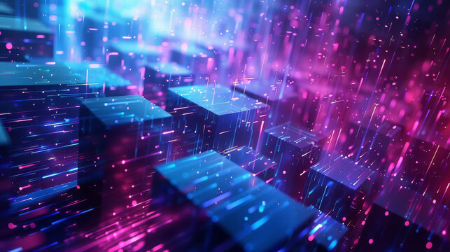 background with holographic interfaces floating in mid-air