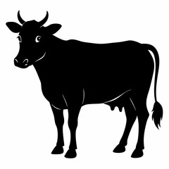 silhouette of a cow vector