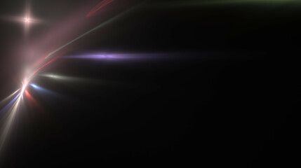 Futuristischer Lichteffekt in hell leuchtender Energiestruktur, bunt, violett, schwarz, Geschwindigkeitseffekt, abstrakte Lichtlinien, bewegte Energiestrahlen, innovativ, Technologie, Wissenschaft
