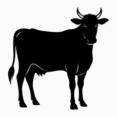 silhouette of a cow vector
