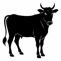 silhouette of a cow vector