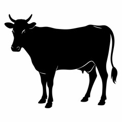 silhouette of a cow vector