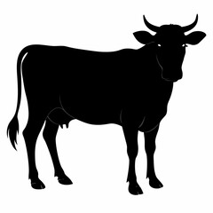 silhouette of a cow vector