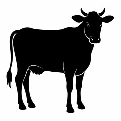 silhouette of a cow vector