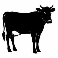 silhouette of a cow vector