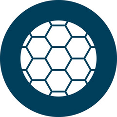 Naklejka premium Football Glyph Circle Icon