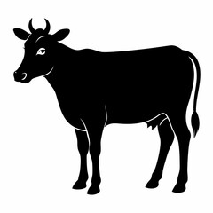 silhouette of a cow vector
