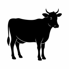 silhouette of a cow vector