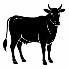 silhouette of a cow vector