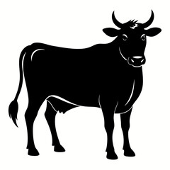 silhouette of a cow vector
