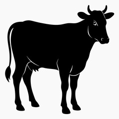 silhouette of a cow vector