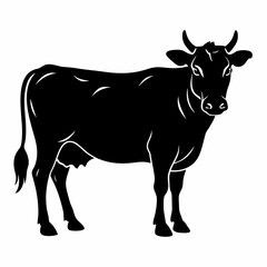 silhouette of a cow vector