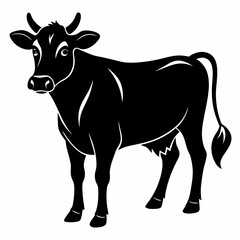 silhouette of a cow vector