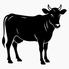 silhouette of a cow vector