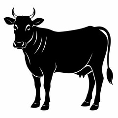 silhouette of a cow vector