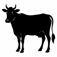 silhouette of a cow vector